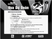 Bóng đá anh, ngoại hạng anh, lịch thi đấu euro 2012, Chương trình Vua dự đoán cùng X-Men Ngày thi đấu thứ 19 (Ngày 29/06/2010)