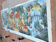 Bóng đá anh, ngoại hạng anh, lịch thi đấu euro 2012, Trưng bày bức tranh thêu khổng lồ