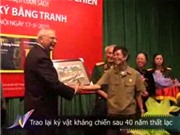 Bóng đá anh, ngoại hạng anh, lịch thi đấu euro 2012, Trao lại kỷ vật kháng chiến sau 40 năm thất lạc