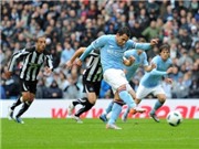Bóng đá anh, ngoại hạng anh, lịch thi đấu euro 2012, Man City vượt qua Newcastle bằng chiến thắng "xấu xí"