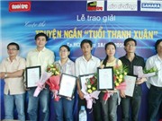 Bóng đá anh, ngoại hạng anh, lịch thi đấu euro 2012, Trao giải cuộc thi truyện ngắn "Tuổi thanh xuân"