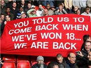Bóng đá anh, ngoại hạng anh, lịch thi đấu euro 2012, M.U sắp vượt Liverpool về số danh hiệu VĐQG:   “Anfield, chúng tôi trở lại đây!”