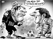 Bóng đá anh, ngoại hạng anh, lịch thi đấu euro 2012, Biếm họa về trận chung kết Champions League MU - Barca