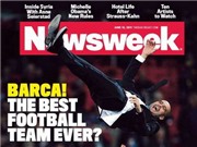 Bóng đá anh, ngoại hạng anh, lịch thi đấu euro 2012, Barca lên trang bìa của Newsweek
