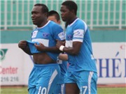 Bóng đá anh, ngoại hạng anh, lịch thi đấu euro 2012,  N.SG – HP.HN: 2-0: “Bò mộng”, thẻ đỏ và một trận đấu đáng chán
