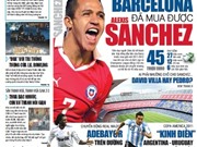 Bóng đá anh, ngoại hạng anh, lịch thi đấu euro 2012, Đọc TT&VH ngày 14/7: Barcelona đã mua được  Alexis Sanchez