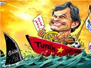 Bóng đá anh, ngoại hạng anh, lịch thi đấu euro 2012, Biếm họa: "Thuyền trưởng" Goetz chèo lái tuyển Việt Nam