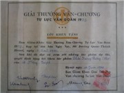 Bóng đá anh, ngoại hạng anh, lịch thi đấu euro 2012, “Truy tìm” giải thưởng Tự lực văn đoàn