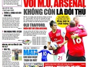 Bóng đá anh, ngoại hạng anh, lịch thi đấu euro 2012, Đọc TT&VH ngày 28/8:  Với M.U, Arsenal không còn là đối thủ