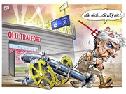 Bóng đá anh, ngoại hạng anh, lịch thi đấu euro 2012, Biếm họa: "Pháo thủ" thua muối mặt trước M.U