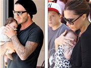 Bóng đá anh, ngoại hạng anh, lịch thi đấu euro 2012, Vợ chồng Beckham lại bế con gái nhỏ đi chơi