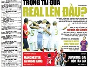 Bóng đá anh, ngoại hạng anh, lịch thi đấu euro 2012, Đọc TT&VH ngày 12/9: Trọng tài đưa Real Madrid lên ngôi đầu?