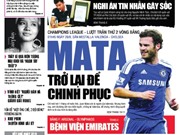Bóng đá anh, ngoại hạng anh, lịch thi đấu euro 2012,   Đọc TT&VH ngày 28/9/2011: Mata trở lại để chinh phục