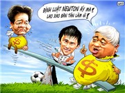 Bóng đá anh, ngoại hạng anh, lịch thi đấu euro 2012, Biếm họa: Bầu Hiển, bầu Kiên và ... Công Vinh