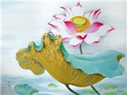 Bóng đá anh, ngoại hạng anh, lịch thi đấu euro 2012, Họa sĩ Nguyễn Thị Tâm dát vàng “xịn” cho hoa sen