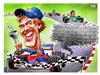 Biếm họa: "Vua" F1 Vettel cho đối thủ "ngửi khói"
