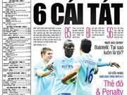 Bóng đá anh, ngoại hạng anh, lịch thi đấu euro 2012, Đọc TT&VH ngày 24/10/2011 - M.U đại bại 1-6 trong trận derby Manchester: 6 cái tát