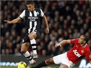 Bóng đá anh, ngoại hạng anh, lịch thi đấu euro 2012, Man United 1-1 Newcastle: May mắn không đứng bên "Quỷ Đỏ"
