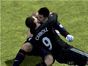 Bóng đá anh, ngoại hạng anh, lịch thi đấu euro 2012, Game FIFA 12: Khi Carroll ôm Fabianski và... hôn đắm đuối trên sân bóng