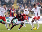 Bóng đá anh, ngoại hạng anh, lịch thi đấu euro 2012, Bologna 2-2 Milan: Bất phân thắng bại ở Emilia