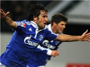 Bóng đá anh, ngoại hạng anh, lịch thi đấu euro 2012, Raul lập hat-trick, Schalke đè bẹp Bremen 5-0