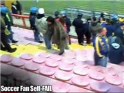 Bóng đá anh, ngoại hạng anh, lịch thi đấu euro 2012, CĐV đá ghế, ghế...đá lại CĐV ngã lăn quay