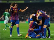 Bóng đá anh, ngoại hạng anh, lịch thi đấu euro 2012, Barca 4-2 Betis: Messi lập cú đúp, nhưng Camp Nou không còn bất khả xâm phạm