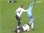 Bóng đá anh, ngoại hạng anh, lịch thi đấu euro 2012, Harry Redknapp bất bình với pha dẫm chân thô bạo của Balotelli