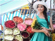 Bóng đá anh, ngoại hạng anh, lịch thi đấu euro 2012, Người đẹp Phan Thị Mơ diện đầm xanh du xuân