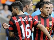 Bóng đá anh, ngoại hạng anh, lịch thi đấu euro 2012, Aguero chào đón Tevez trở lại