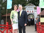 Bóng đá anh, ngoại hạng anh, lịch thi đấu euro 2012, Thái tử và công nương Bỉ thăm đền Ngọc Sơn