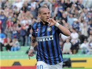 Bóng đá anh, ngoại hạng anh, lịch thi đấu euro 2012, Cú đúp của Sneijder đưa Inter hạ gục chủ nhà Udinese
